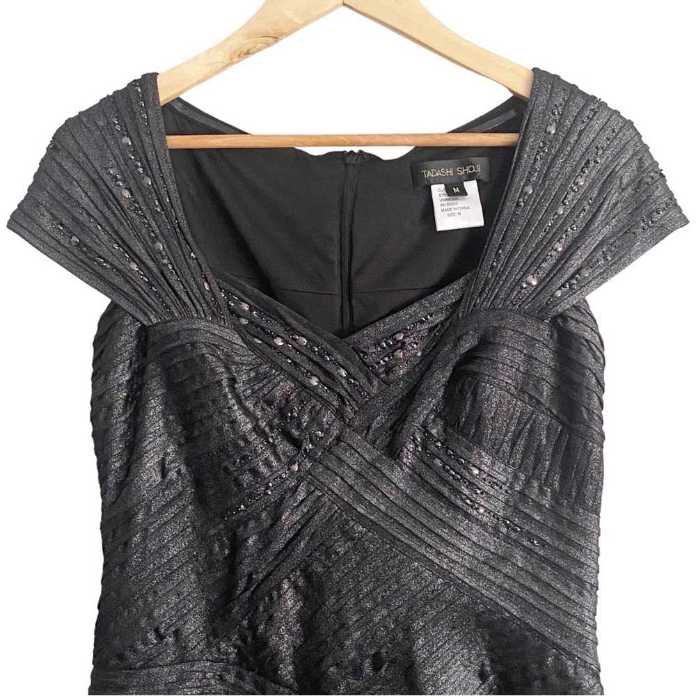 Pewter Tadashi Shoji Bodycon Dress - Picture 3 of 10